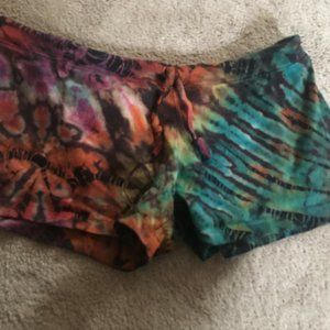 Tie-Dye Festival Shorts Draw String Gratefuldons